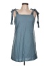 Things Between Solid Blue Casual Dress Size L - photo 1