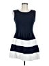 Monteau Color Block Blue Casual Dress Size M (estimated) - photo 1