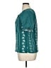 Daniel Rainn 100% Rayon Teal Short Sleeve Blouse Size XL - photo 5