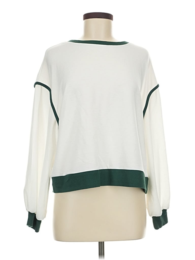 Pre-owned Unbranded Pullover Sweater In White