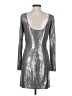 Gianni Bini Metallic Silver Cocktail Dress Size S - photo 2