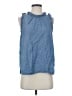 J.Crew 100% Cotton Blue Sleeveless Blouse Size S - photo 1