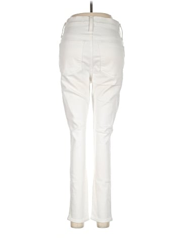 Madewell 10" High-Rise Skinny Crop Jeans in Pure White: Button-Front Edition (view 2)