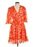 Taylor 100% Polyester Orange Casual Dress Size 6 - photo 1