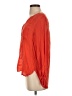 Merona 100% Rayon Orange Long Sleeve Blouse Size S - photo 5