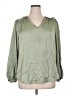 T Tahari 100% Polyester Green 3/4 Sleeve Blouse Size 1X - photo 1