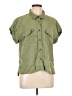 Sanctuary 100% Lyocell Green Short Sleeve Button-Down Shirt Size L - photo 1