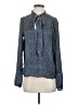 Patterson J. Kincaid 100% Polyester Blue Long Sleeve Blouse Size S - photo 1