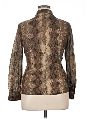 Dana Buchman Long Sleeve Silk Top (view 2)