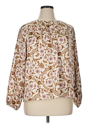 Ann Taylor Factory Long Sleeve Blouse (view 1)