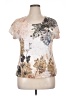 Coldwater Creek Ivory Short Sleeve Top Size 14 - photo 1