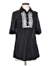 A.L.C. 100% Cotton Black Short Sleeve Blouse Size S (estimated) - photo 1