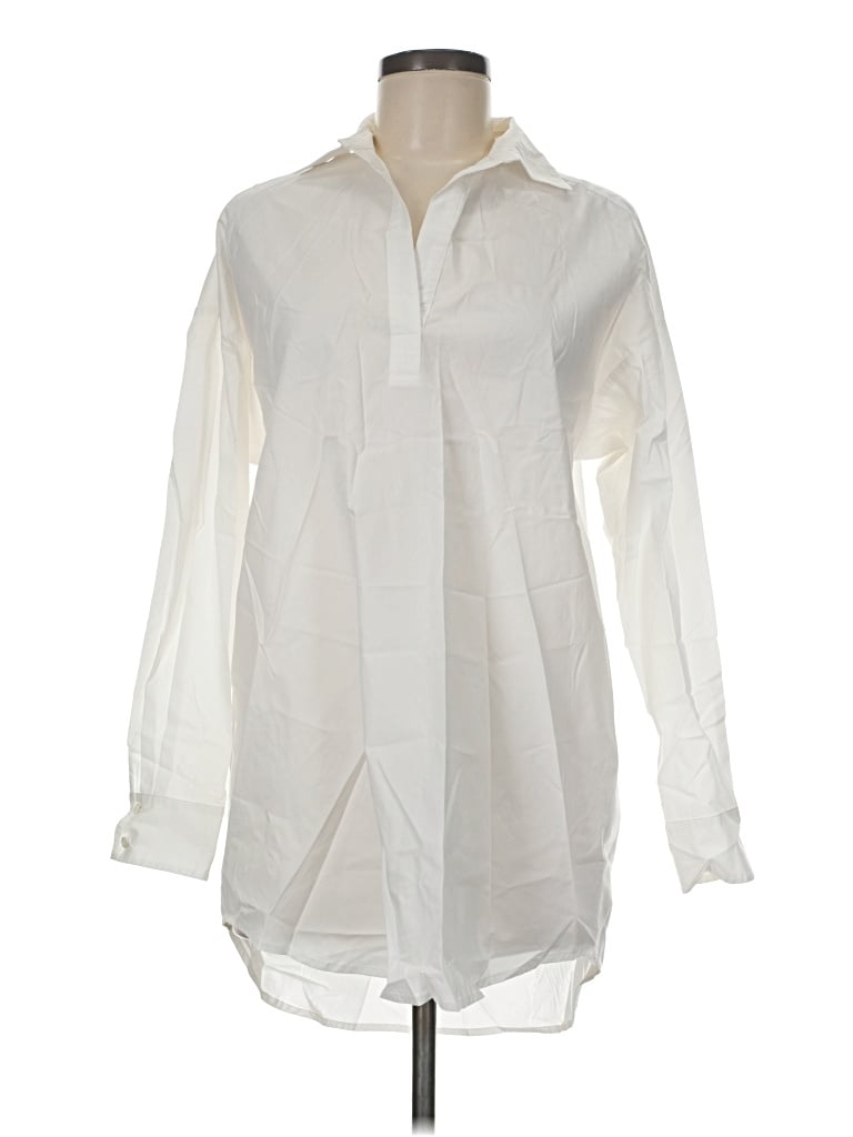 Pre-owned J. Mclaughlin Long Sleeve Blouse In Ivory