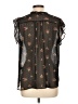 Chenault 100% Polyester Black Short Sleeve Blouse Size L - photo 2