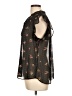 Chenault 100% Polyester Black Short Sleeve Blouse Size L - photo 5