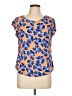 Stylus 100% Rayon Orange Short Sleeve Blouse Size L - photo 1
