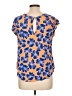Stylus 100% Rayon Orange Short Sleeve Blouse Size L - photo 2