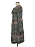 Sunner 100% Silk Paisley Blue Gray Casual Dress Size M - photo 5