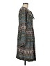Sunner 100% Silk Paisley Blue Gray Casual Dress Size M - photo 4