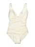 MICHAEL Michael Kors Solid Ivory One Piece Swimsuit Size 8 - photo 1