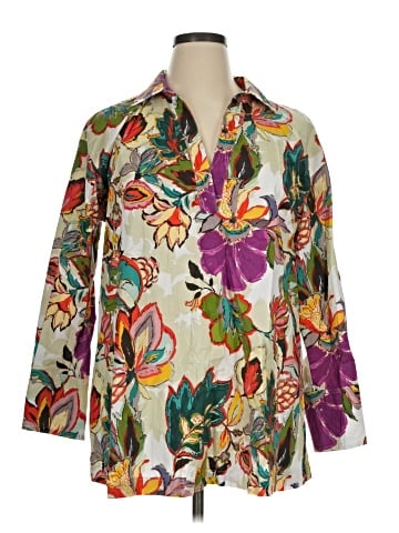 Natori 3/4 Sleeve Blouse (view 1)