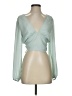 Lulus 100% Polyester Green Long Sleeve Blouse Size S - photo 1