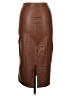 Commando Brown Faux Leather Skirt Size M - photo 2