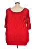Torrid 100% Rayon Red 3/4 Sleeve Top Size 5X Plus (5) - photo 2