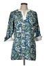 Foxcroft 100% Cotton Blue 3/4 Sleeve Blouse Size 10 - photo 1