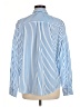 T Tahari 100% Polyester Stripes Blue Long Sleeve Blouse Size M - photo 2
