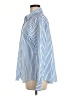 T Tahari 100% Polyester Stripes Blue Long Sleeve Blouse Size M - photo 5