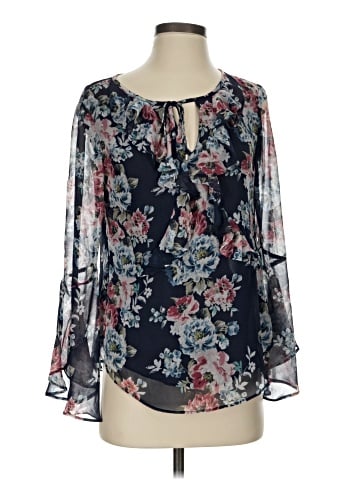 White House Black Market 3/4 Sleeve Blouse (view 1)