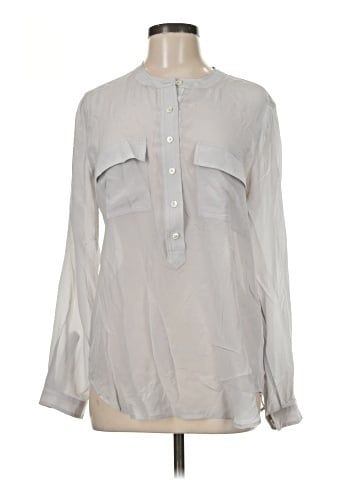 Banana Republic Factory Store Long Sleeve Silk Top (view 1)