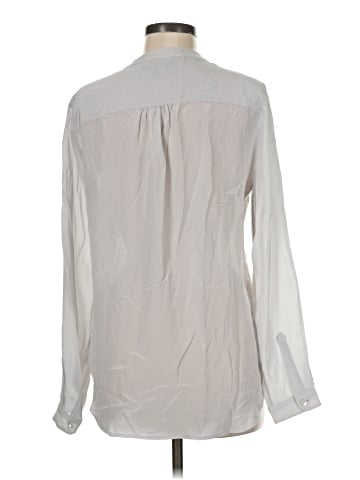 Banana Republic Factory Store Long Sleeve Silk Top (view 2)