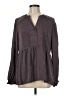 Knox Rose 100% Polyester Gray Long Sleeve Blouse Size M - photo 1