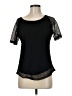 Solitaire Black Short Sleeve Top Size M - photo 1