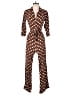 MNG 100% Viscose Polka Dots Brown Jumpsuit Size XS - photo 1