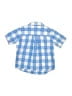 Hanna Andersson 100% Cotton Checkered-gingham Blue Short Sleeve Button-Down Shirt Size 2T - photo 2