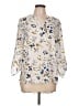 Daniel Rainn 100% Polyester Floral Ivory 3/4 Sleeve Blouse Size L - photo 1