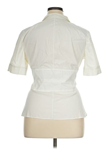 Lafayette 148 New York Short Sleeve Blouse (view 2)
