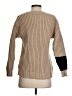 James Perse Color Block Tan Wool Pullover Sweater Size XS (0) - photo 2