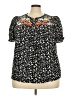 Unbranded Black Short Sleeve Blouse Size XXL - photo 1