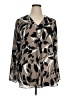 Apt. 9 100% Polyester Brown Long Sleeve Blouse Size XL - photo 1