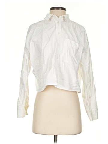 Madewell The Signature Oxford Crop Shirt (view 1)