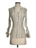 Carve Designs Stripes Ivory 3/4 Sleeve Blouse Size S - photo 1