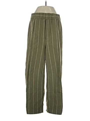 Madewell Linen-Cotton Huston Pull-On Crop Pants in Stripe (view 1)