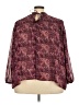Knox Rose 100% Polyester Paisley Burgundy 3/4 Sleeve Blouse Size XXL - photo 1