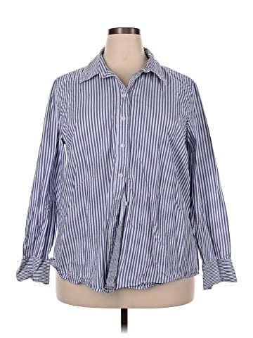 Lane Bryant 3/4 Sleeve Button-Down Shirt (view 1)