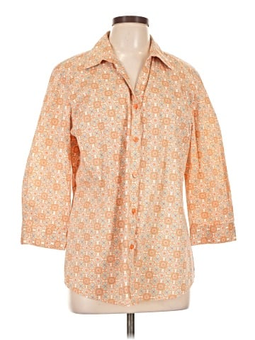 Jones New York Signature 3/4 Sleeve Button-Down Shirt (view 1)