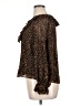 1.State 100% Polyester Animal Print Brown Long Sleeve Blouse Size XL - photo 5